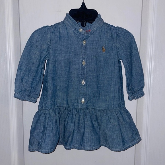Ralph Lauren Other - Ralph Lauren Baby Chambray Denim Shirt Dress size‎ 6 months